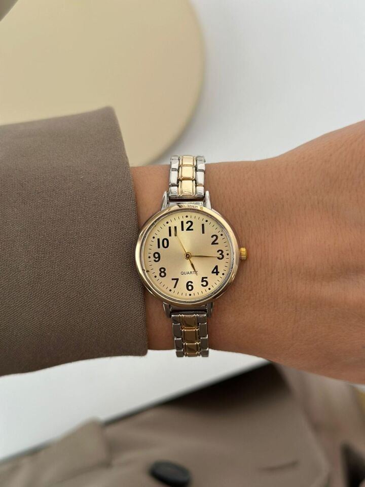 Refined Vintage Kadın Kol Saati (Silvergold Gold)