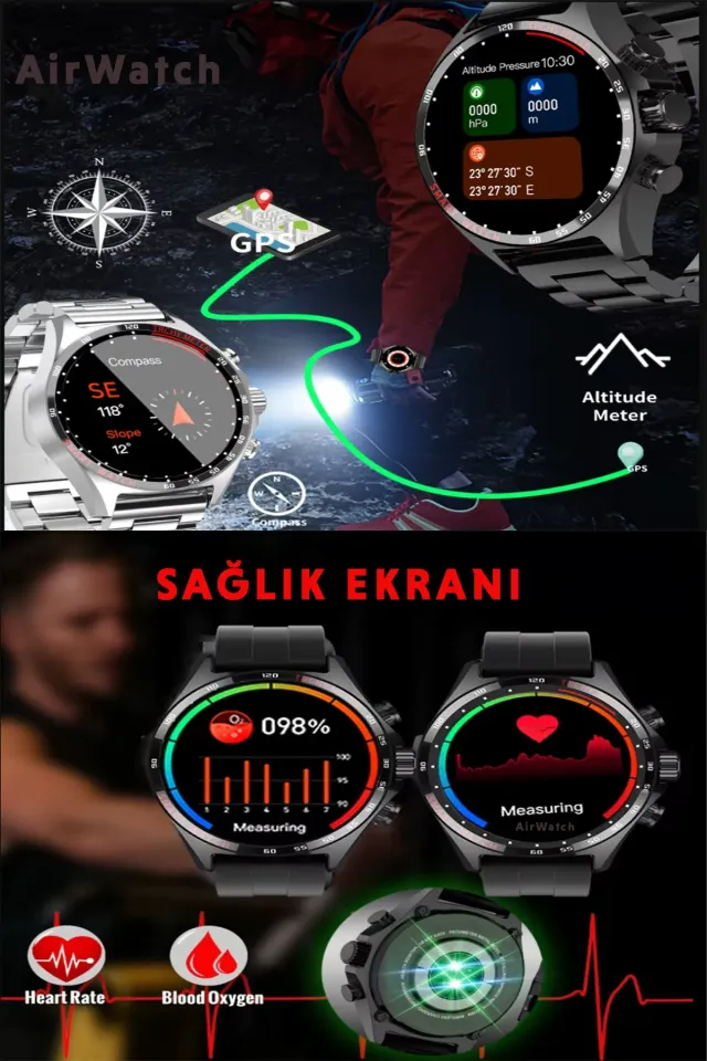 SK27 Business Amoled Ekran Hediye Kordonlu Ios &Andorid Uyumlu Akıllı Saat