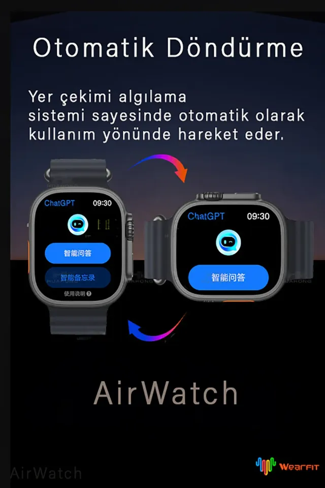 HK 10 Ultra 3 Amoled Ekran Akıllı Saat IOS & Android Tüm Telefonlara Uyumlu Smartwatch (Gri)