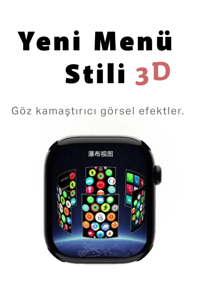 Hk-10 Series Ultra Pro Max Uyumlu Akıllı Saat (Gri)