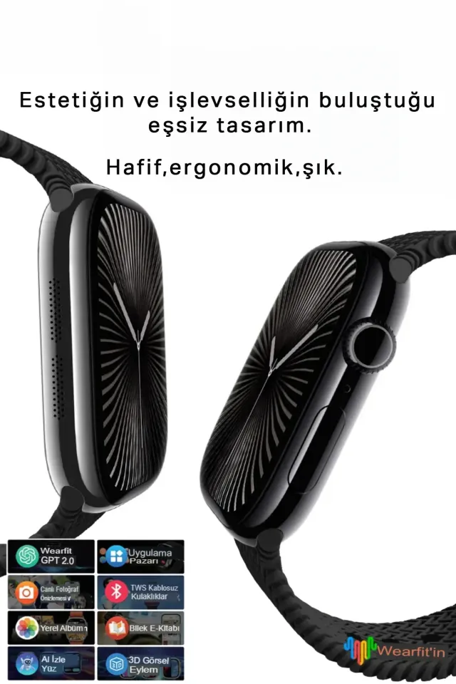 Hk-10 Series Ultra Pro Max Uyumlu Akıllı Saat (Gri)