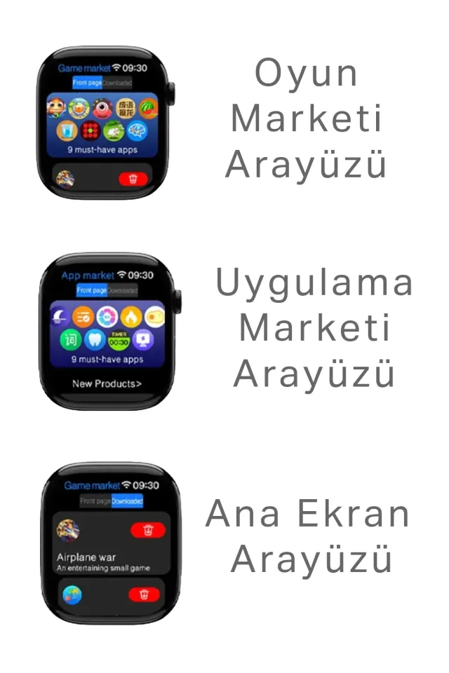 Hk-10 Series Ultra Pro Max Uyumlu Akıllı Saat (Gri)