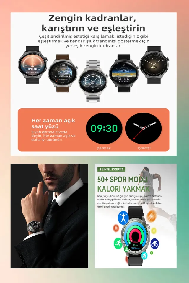 Hx4-max Ios & Android Tüm Cihazlara Uyumlu Akıllı Saat (Siyah)