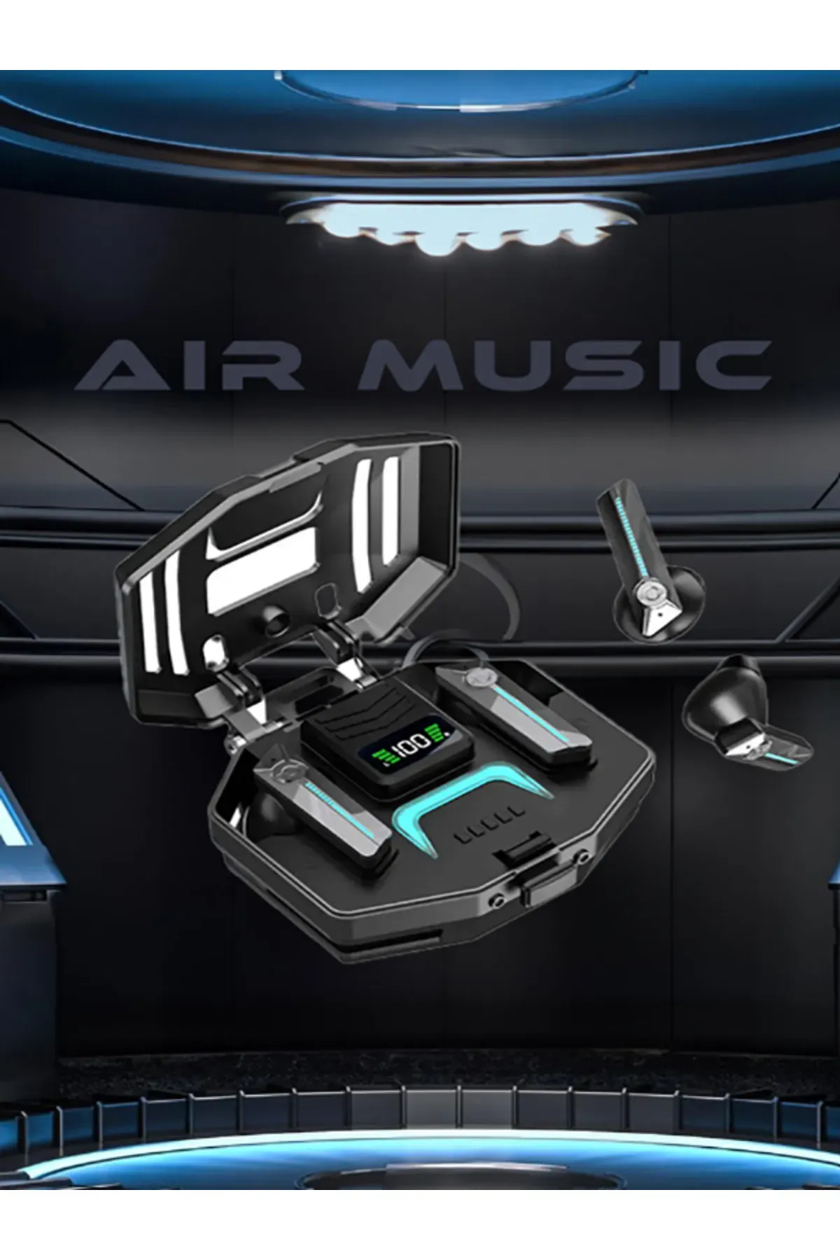 DX-05 Gaming Oyuncu Kulaklığı Ios Ve Android Tüm Telefonlara Uyumlu Siyah Bluetooth Kulaklık (Siyah)