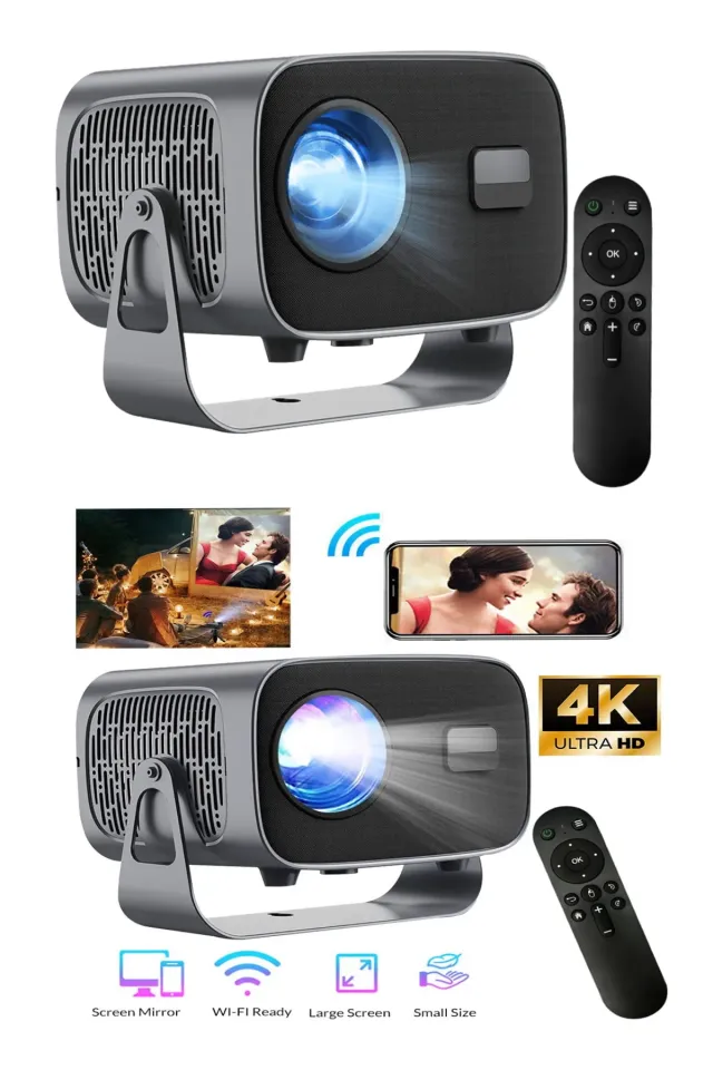 Taşınabilir Sinema Dizi Film Projeksiyon WiFi & BT 1080P/2K/4K Ev Sineması Dahili Android 11