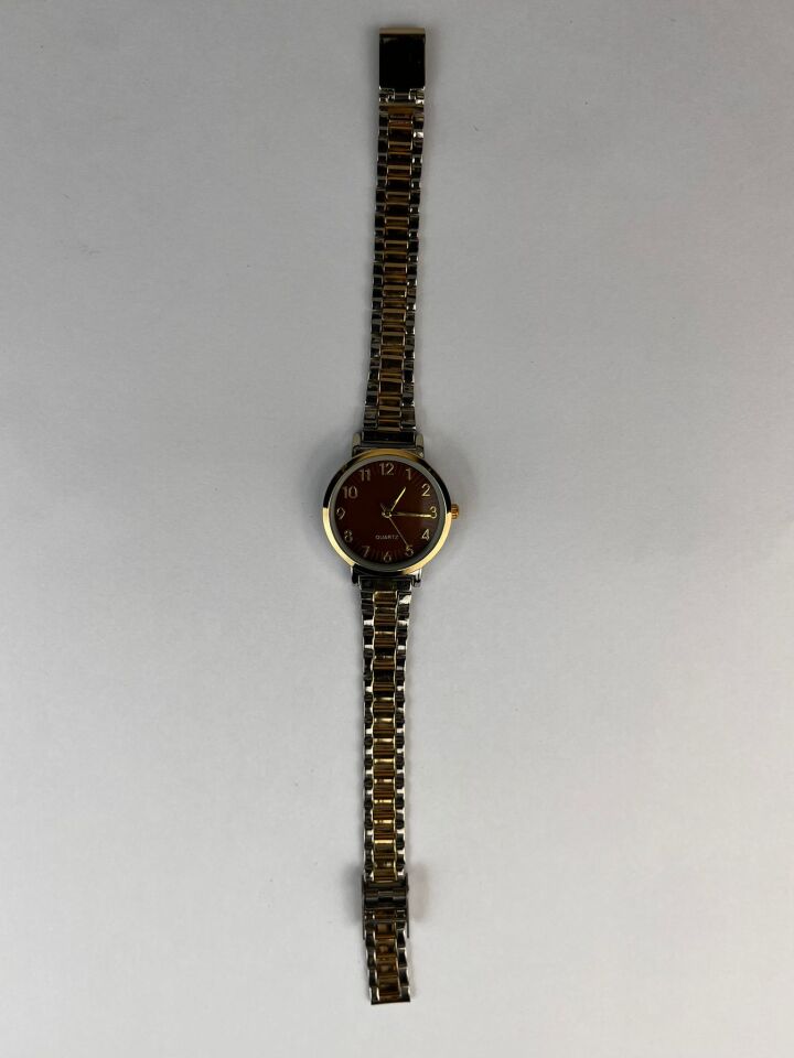 Carla Vintage Kol Saati (Silver Gold Bordo)